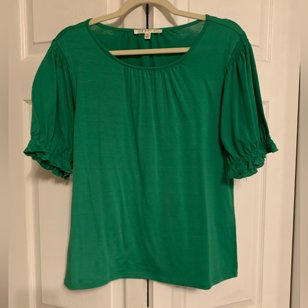 Cyrus Women’s Short Sleeve Top, Green, Medium, Great Condition